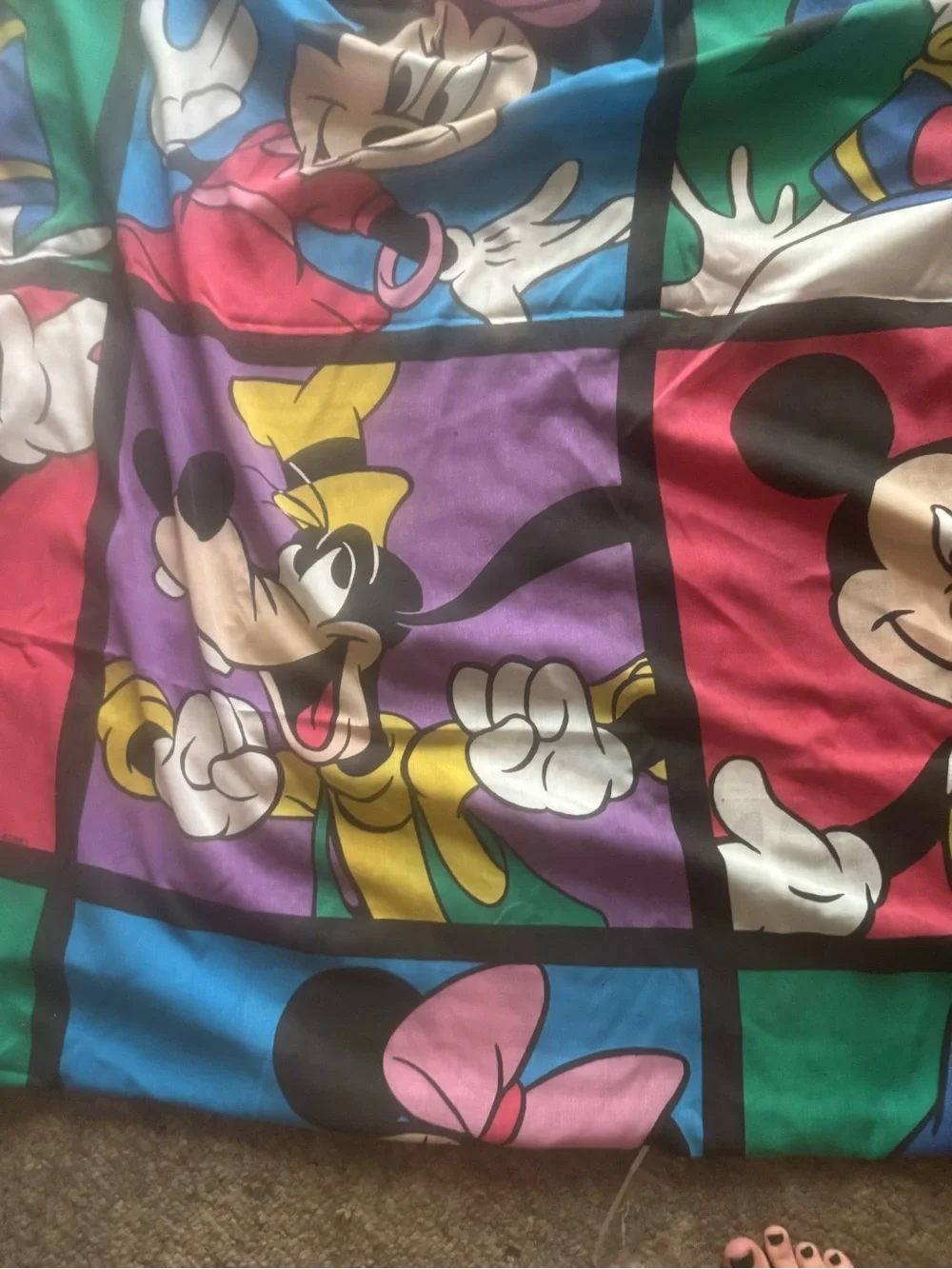 Disney Mickey & Friends Colorblock Sheet - Bright Multi twin